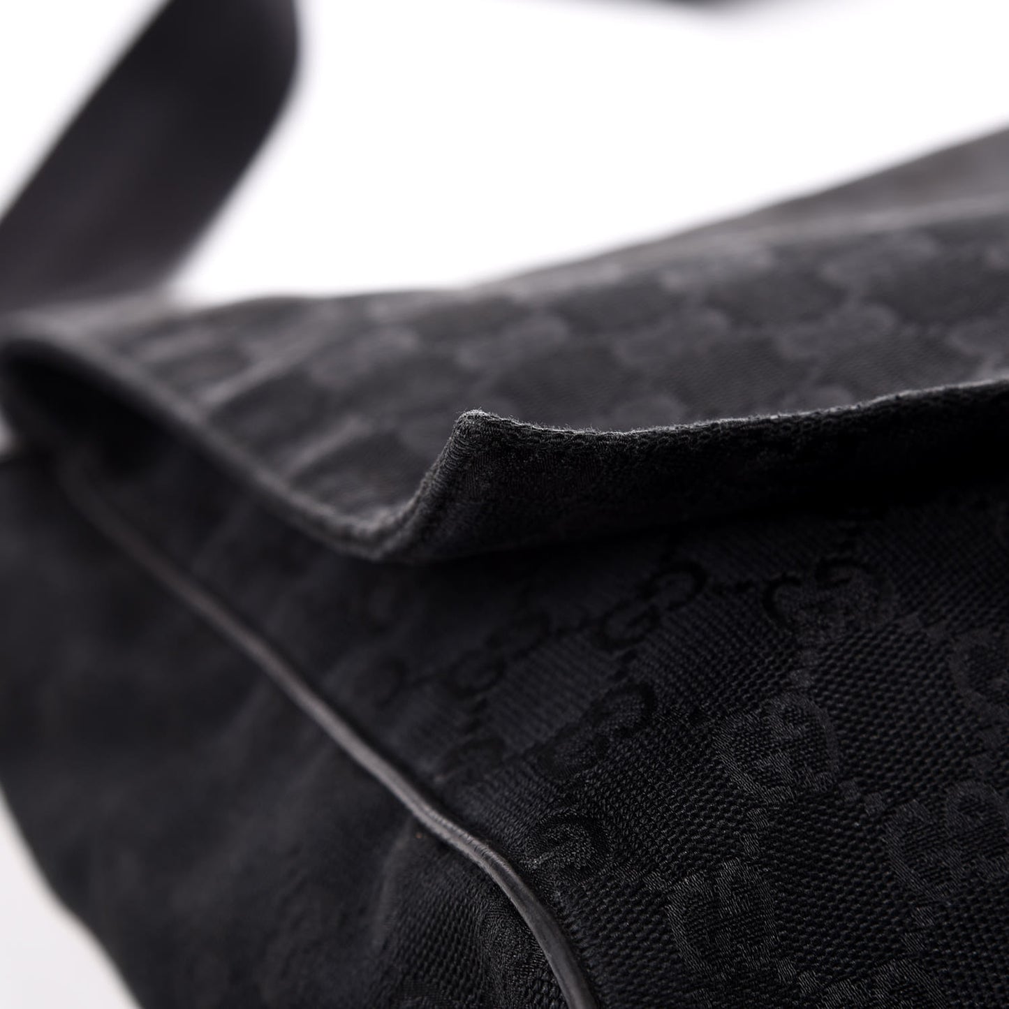 Monogram Small Flap Messenger Bag Black