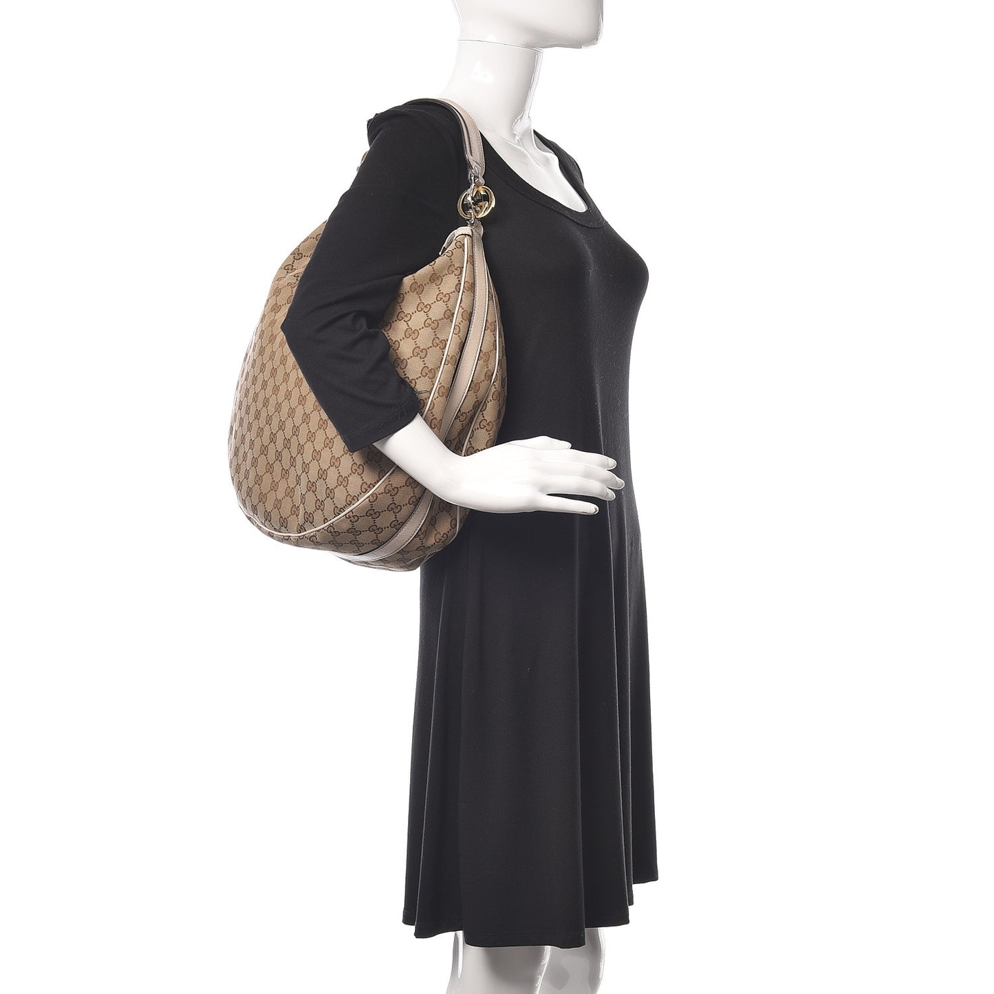 Monogram Large GG Twins Hobo Ivory