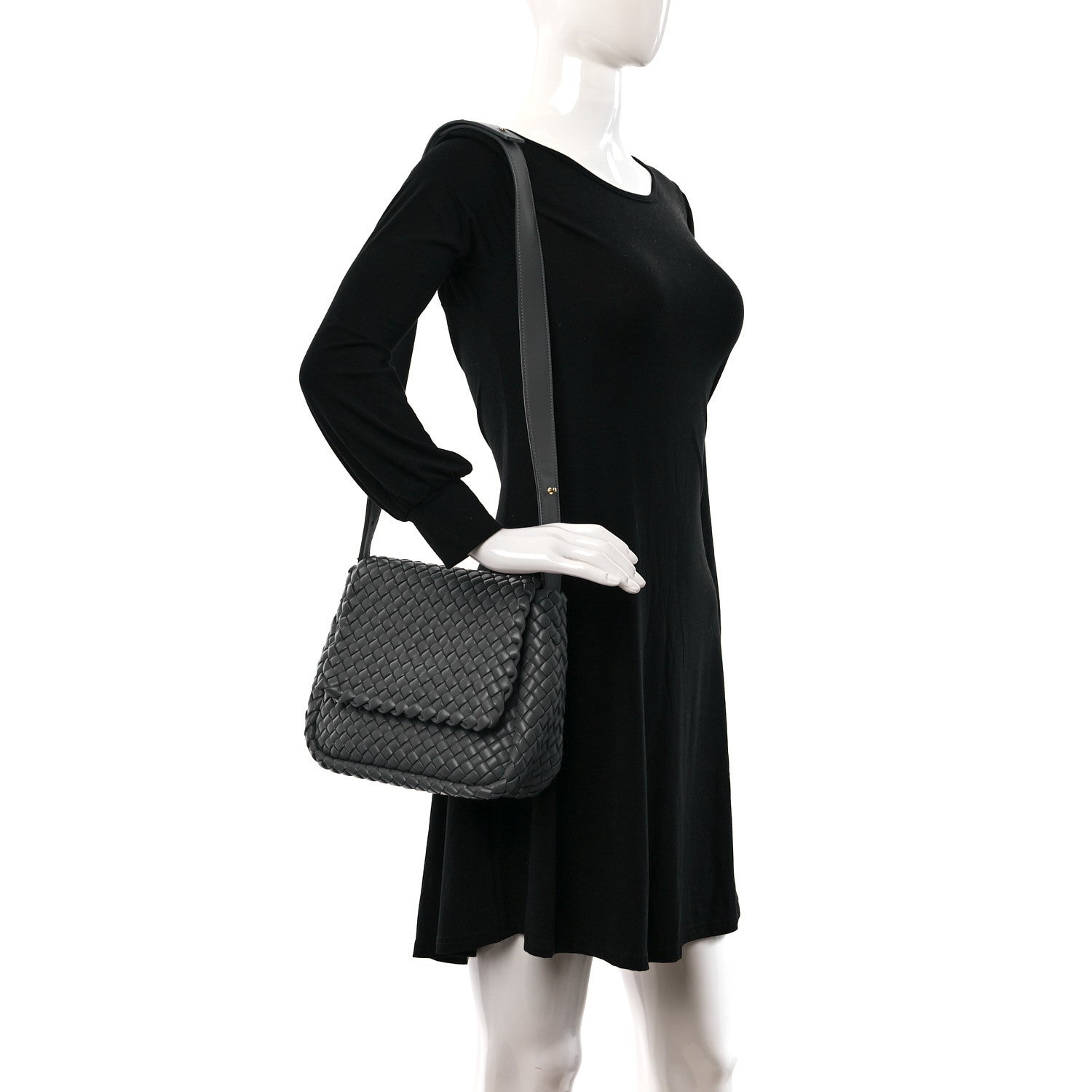 Bottega Veneta Nappa Intrecciato Small Cobble Shoulder Bag Thunder 2 of 12