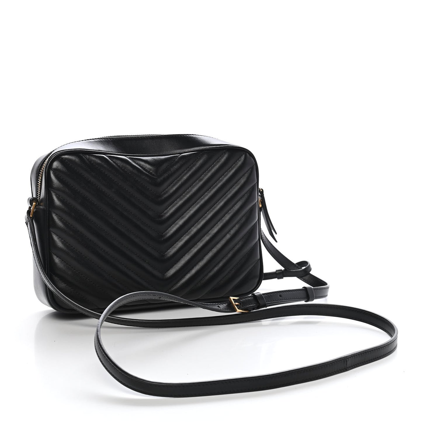Calfskin Matelasse Monogram Lou Camera Bag Black