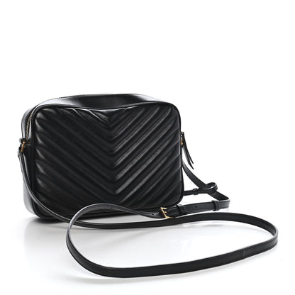 Saint Laurent Calfskin Matelasse Monogram Lou Camera Bag Black 3 of 8