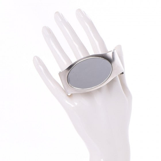 Metal CC Mirror Cuff Silver