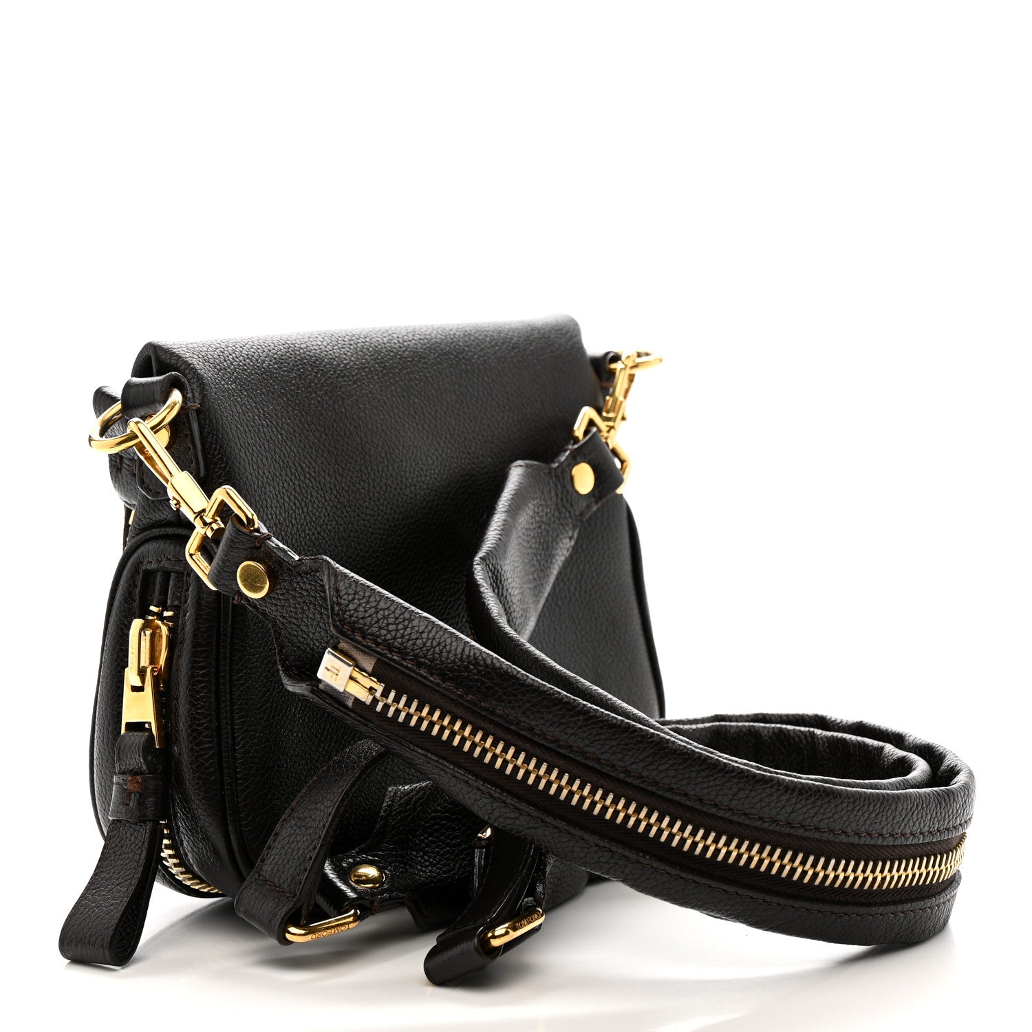 Tom Ford Calfskin Mini Jennifer Crossbody Bag Brown 1805851