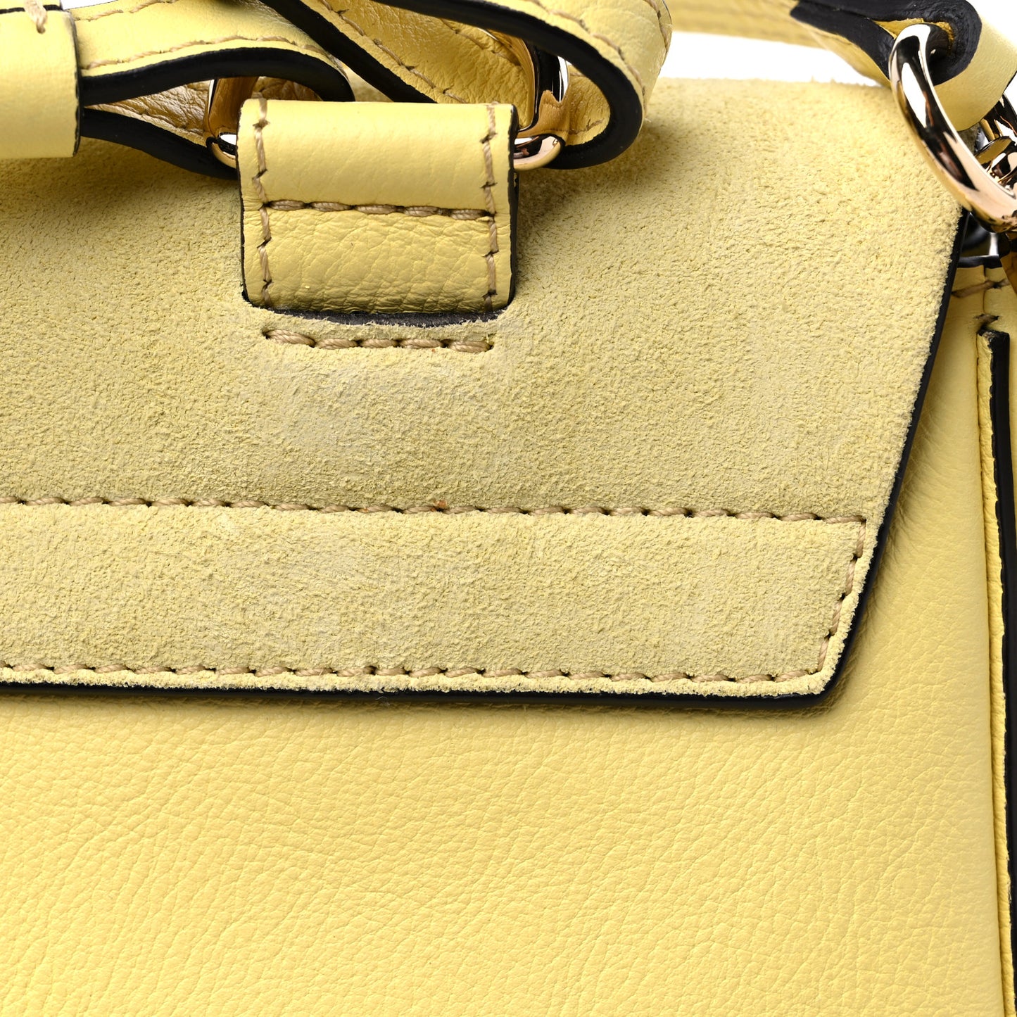 Suede Calfskin Mini Faye Backpack Lemonade