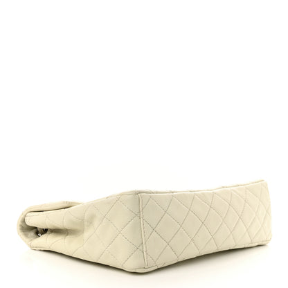 Chanel Washed Caviar Quilted Maxi Single Flap White 4 of 13