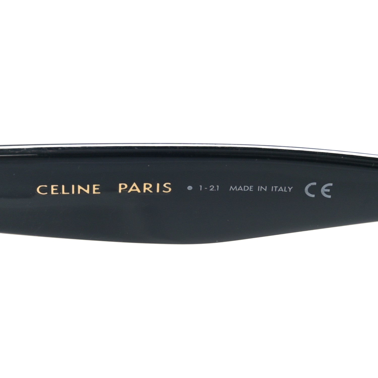 Celine Acetate Polarized Cat Eye Sunglasses CL4004IN Havana Black 5 of 7