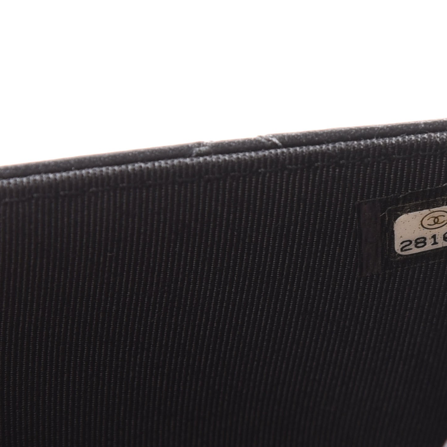 Lambskin Quilted Wallet On Chain WOC Black