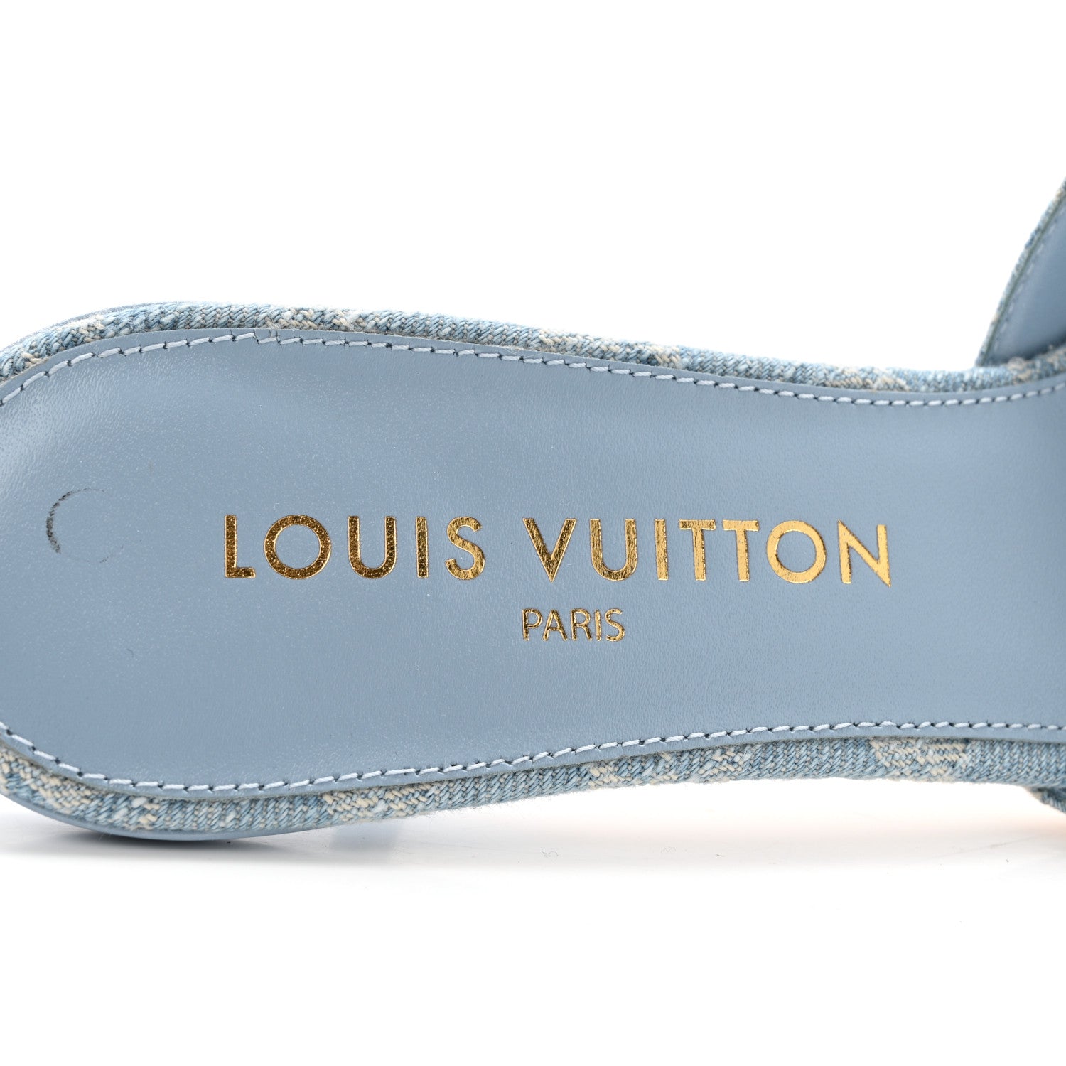 Louis Vuitton Denim Monogram Neo Revival Mules 39 Light Blue 8 of 13
