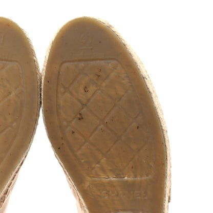 Chanel Lambskin Quilted CC Espadrilles 41 Beige 6 of 9