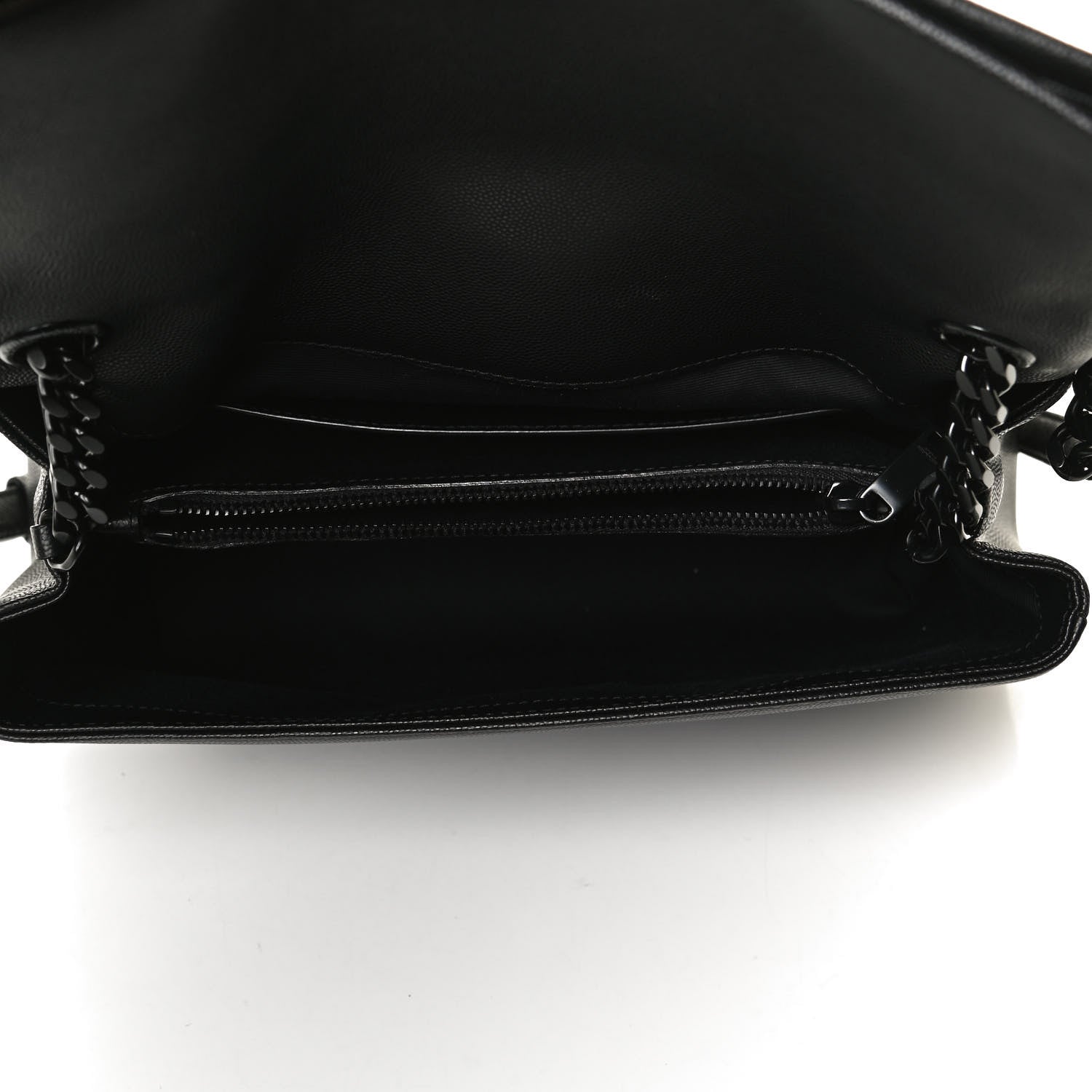 Saint Laurent Grain De Poudre Medium West Hollywood Monogram Fold-Over Black 5 of 10