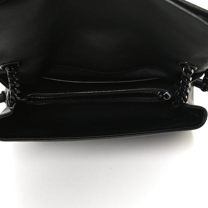 Saint Laurent Grain De Poudre Medium West Hollywood Monogram Fold-Over Black 5 of 10