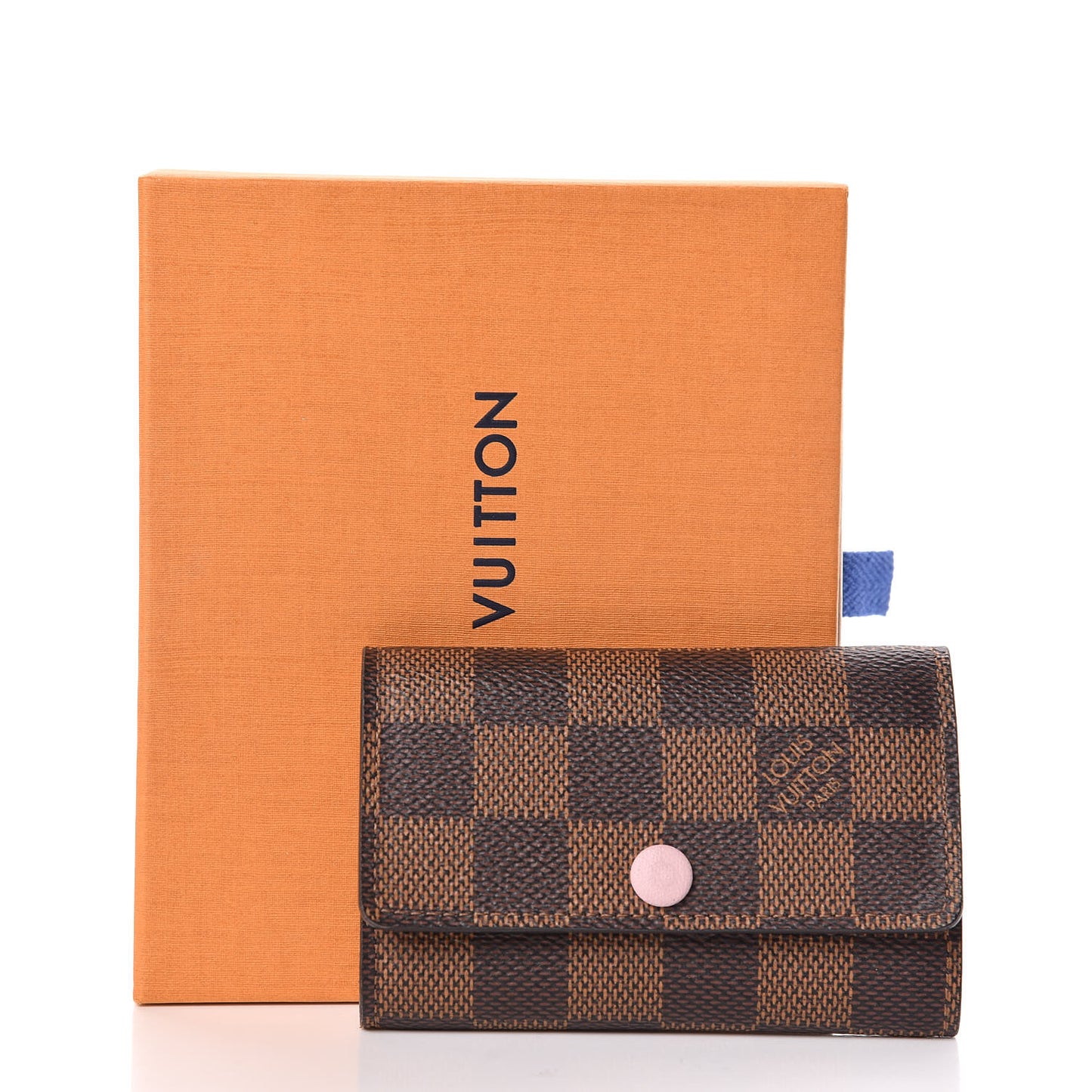 Damier Ebene Multicles 6 Key Holder Rose Ballerine