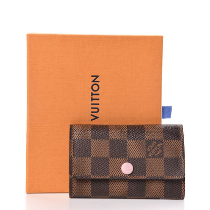 Louis Vuitton Damier Ebene Multicles 6 Key Holder Rose Ballerine 8 of 8