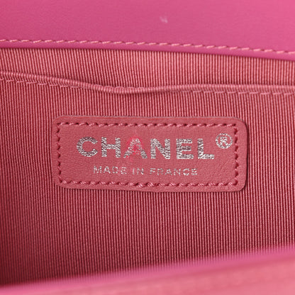 Chanel Patent Tweed Medium Boy Flap Fuchsia 5 of 11