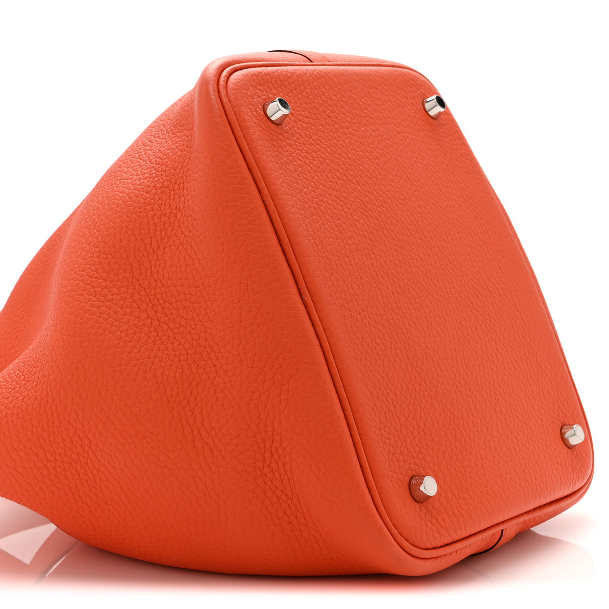 Hermes Taurillon Clemence Picotin Lock 22 MM Orange 9 of 10