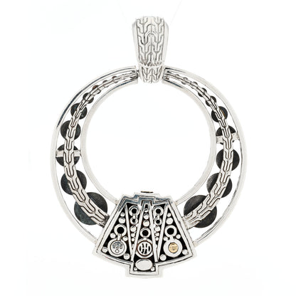 John Hardy Sterling Silver 18K Yellow Gold Dot Deco Enhancer Pendant 4 of 4