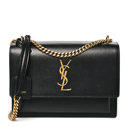 Saint Laurent Calfskin Medium Monogram Sunset Black Sunset Black 1 of 9