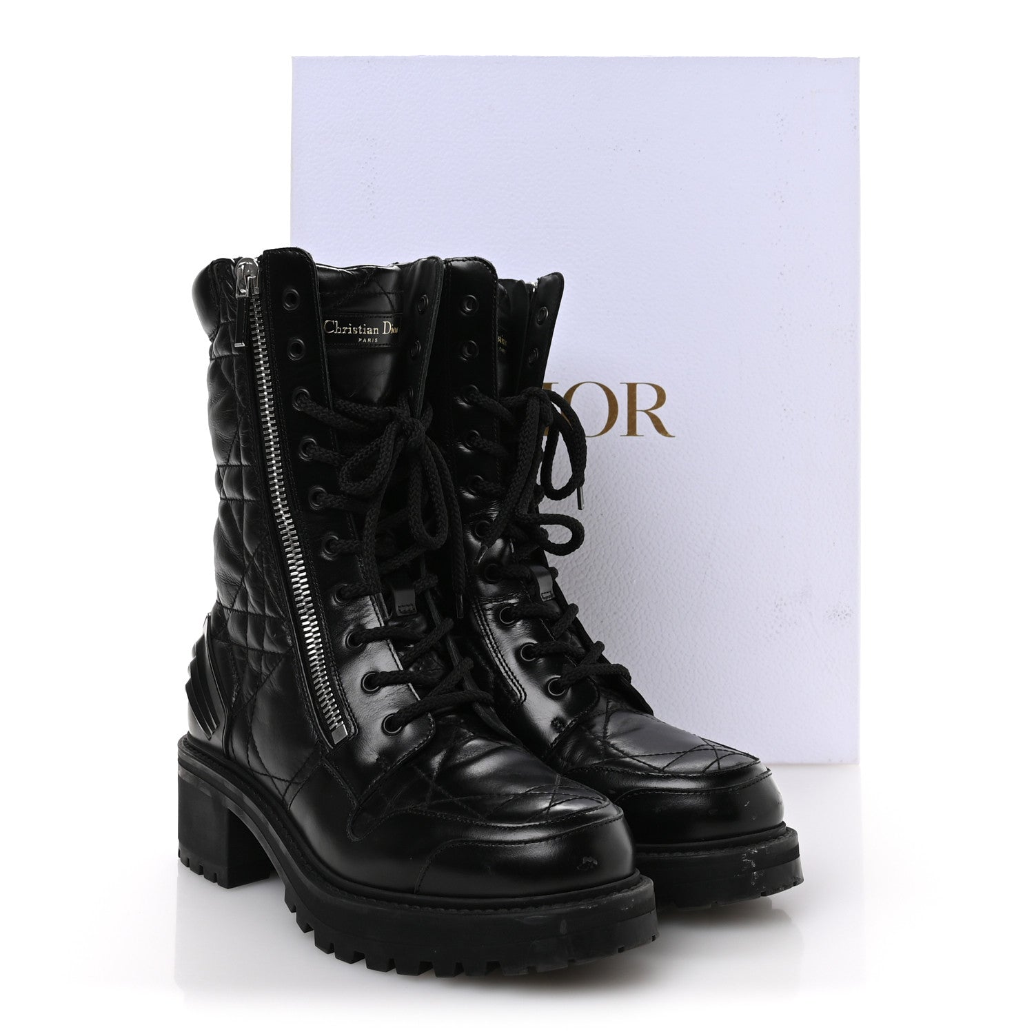 Christian Dior Calfskin Cannage D-Leader Ankle Boots 39.5 Black 11 of 11