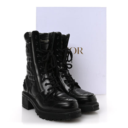 Christian Dior Calfskin Cannage D-Leader Ankle Boots 39.5 Black 11 of 11