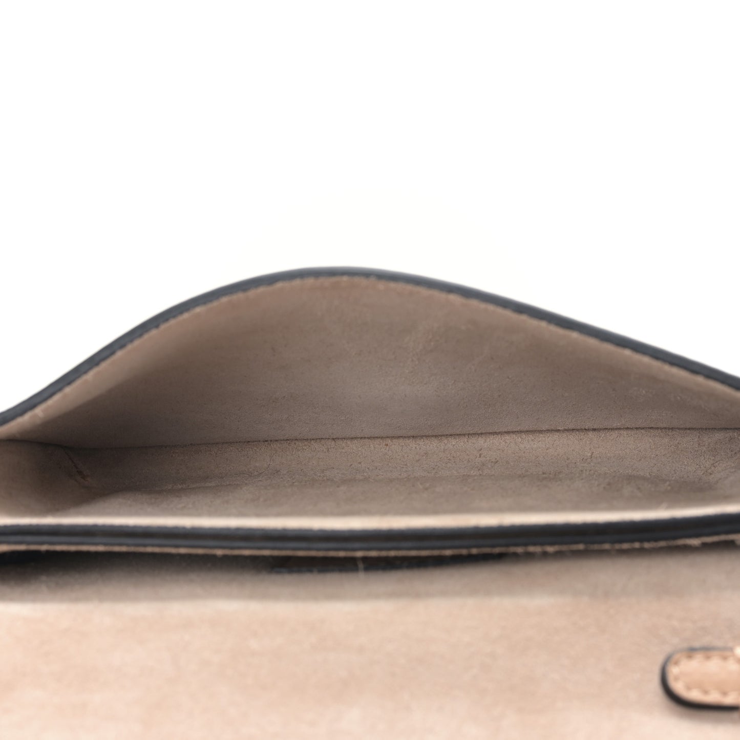Pebbled Calfskin Rockstud Wristlet Clutch Soft Noisette