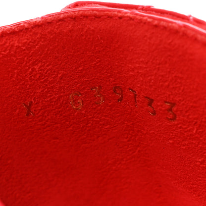 Chanel Patent Goatskin Quilted CC Sandals 38 Dark Pink 9 of 10