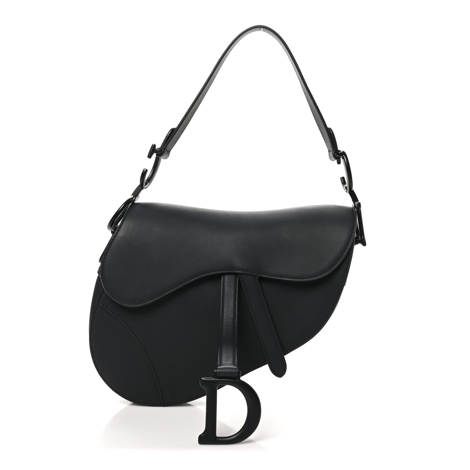 Christian Dior Ultra Matte Calfskin Saddle Bag Black 1 of 11