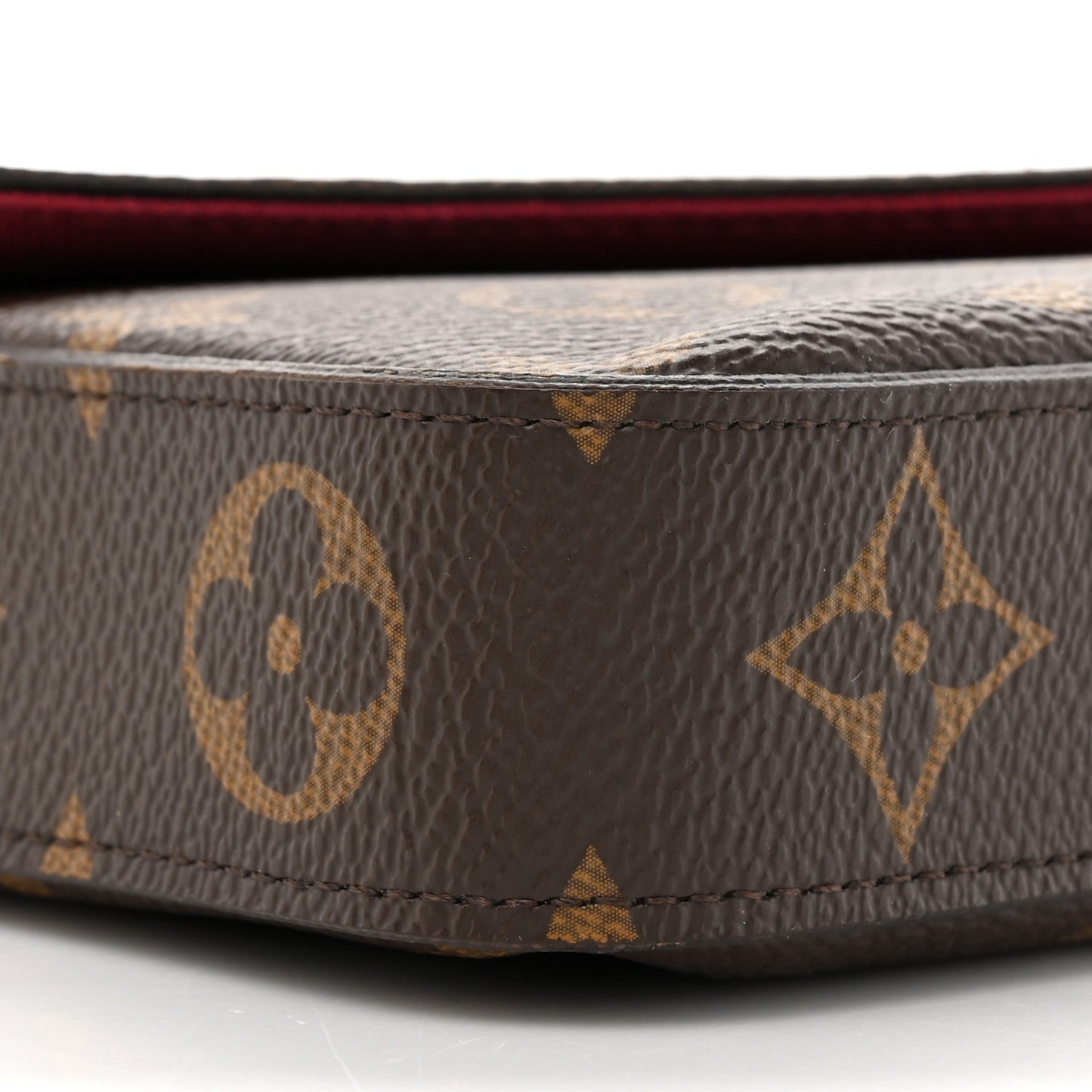 Monogram Pochette Felicie Chain Wallet Fuchsia