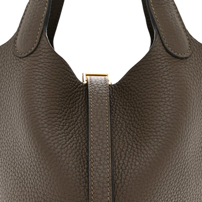 Hermes Taurillon Clemence Picotin Lock 18 PM Vert Loden 7 of 10