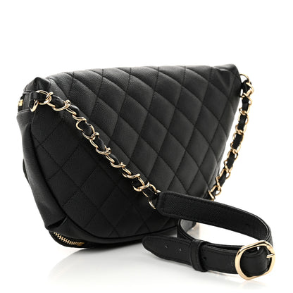 Chanel Caviar Quilted Business Affinity Waist Belt Bag Black 3 of 11
