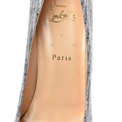 Christian Louboutin Flanelle Tennis Kate 85 Pumps 38.5 Grey 9 of 10