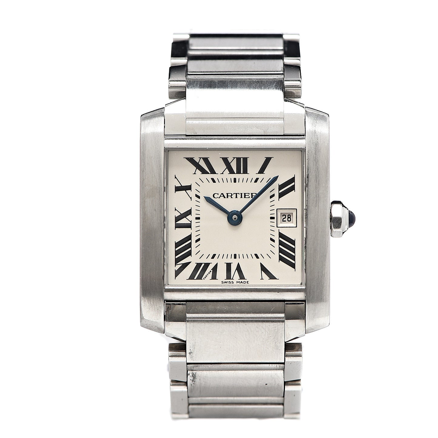 Stainless Steel 25mm Tank Francaise Quartz Watch