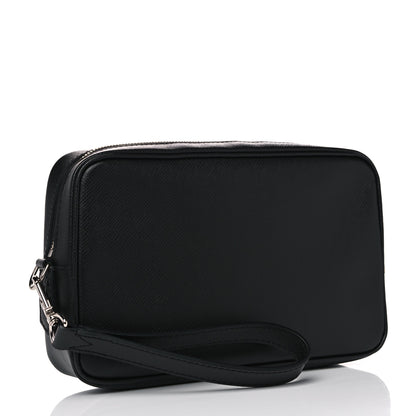 Louis Vuitton Taiga Kasai Clutch Black 2 of 8