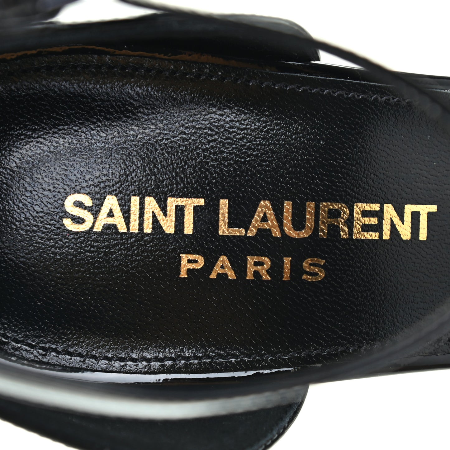 Patent Calfskin Opyum 110 Sandals 36 Black