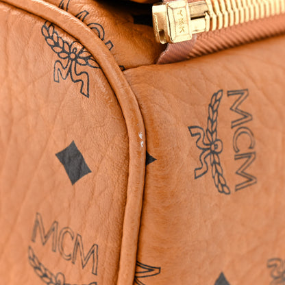 MCM Visetos Studded Medium Dual Stark Backpack Cognac 10 of 10