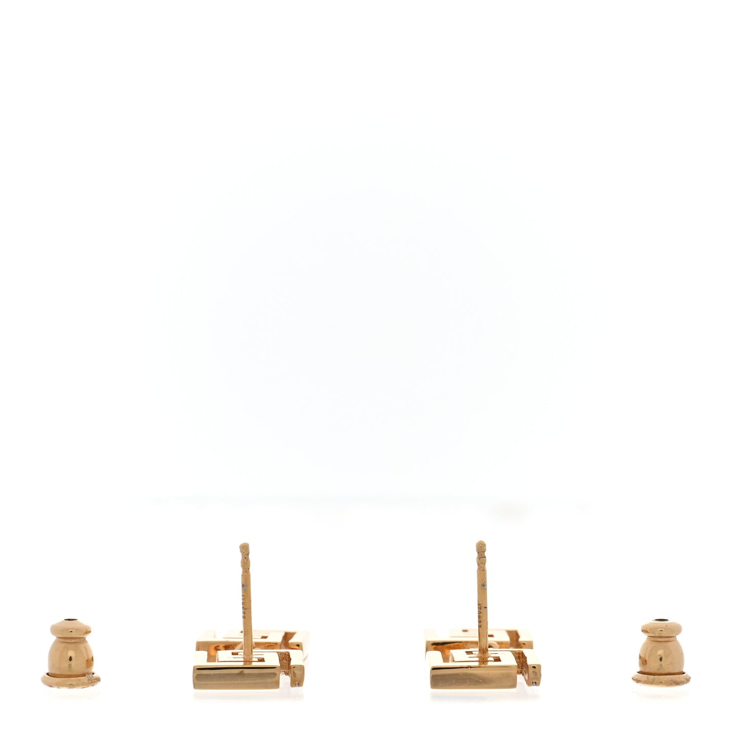x VERSACE Metal Crystal Greca Drop Earrings Gold