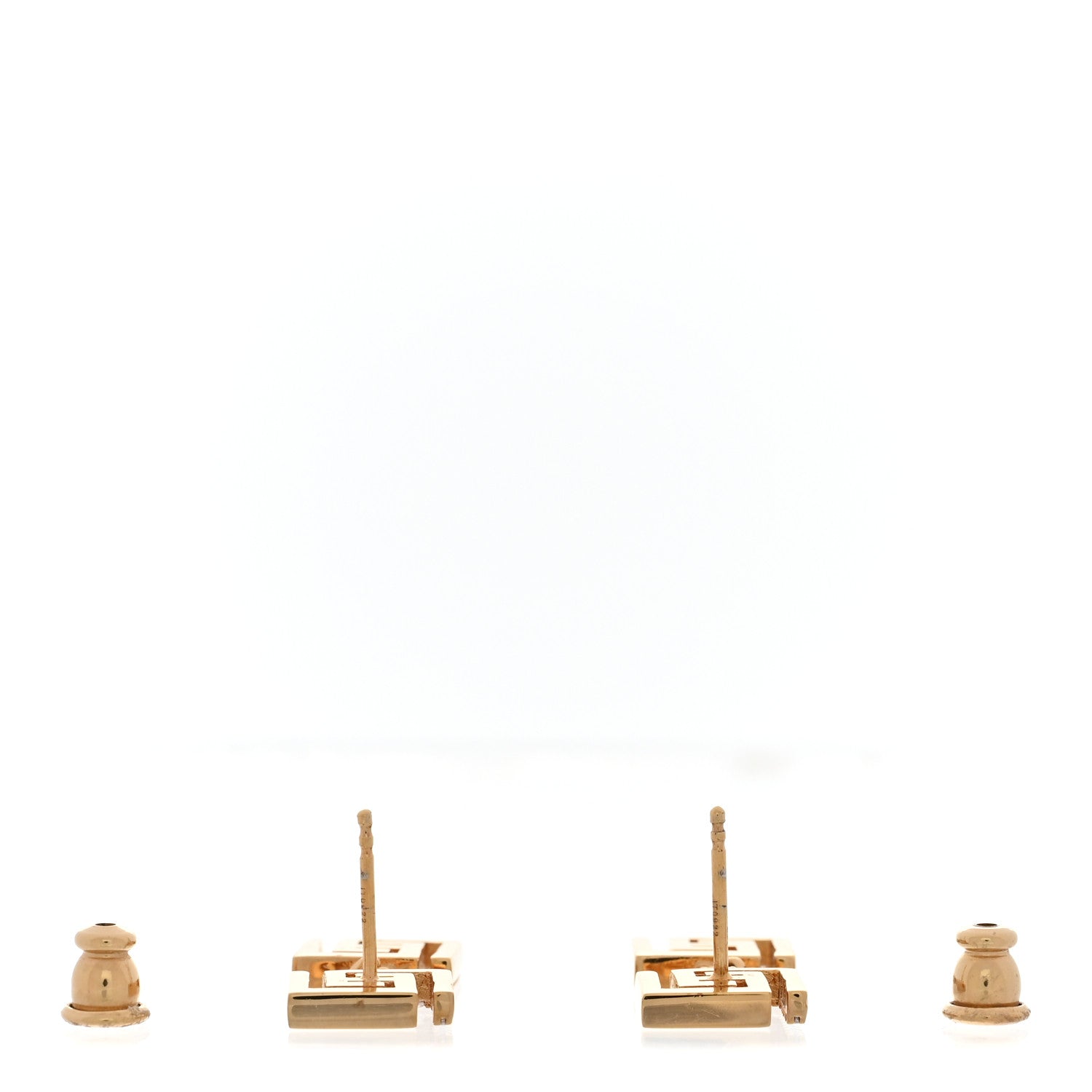 Fendi x VERSACE Metal Crystal Greca Drop Earrings Gold 3 of 7