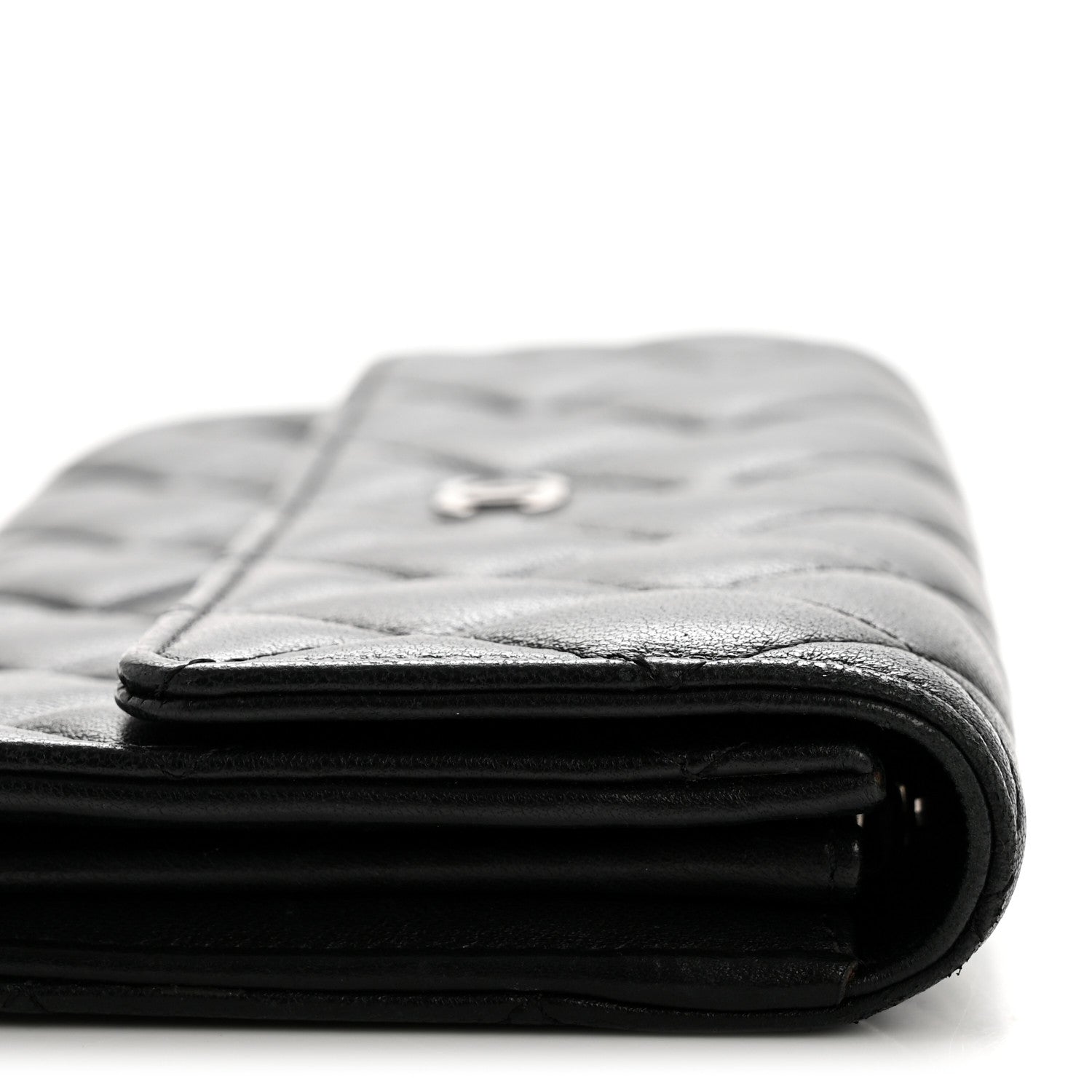 Chanel Lambskin Quilted Large Flap Wallet Black 12 of 12