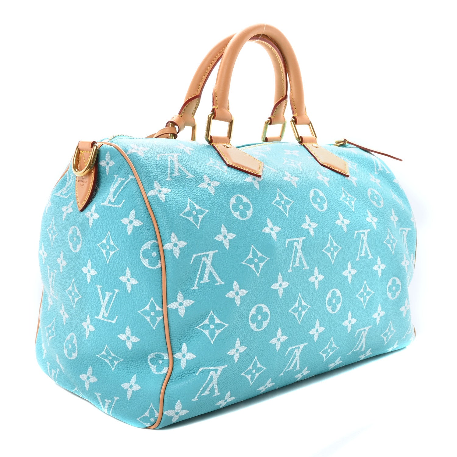 Louis Vuitton Calfskin Monogram Speedy P9 Bandouliere 40 Turquoise 4 of 10