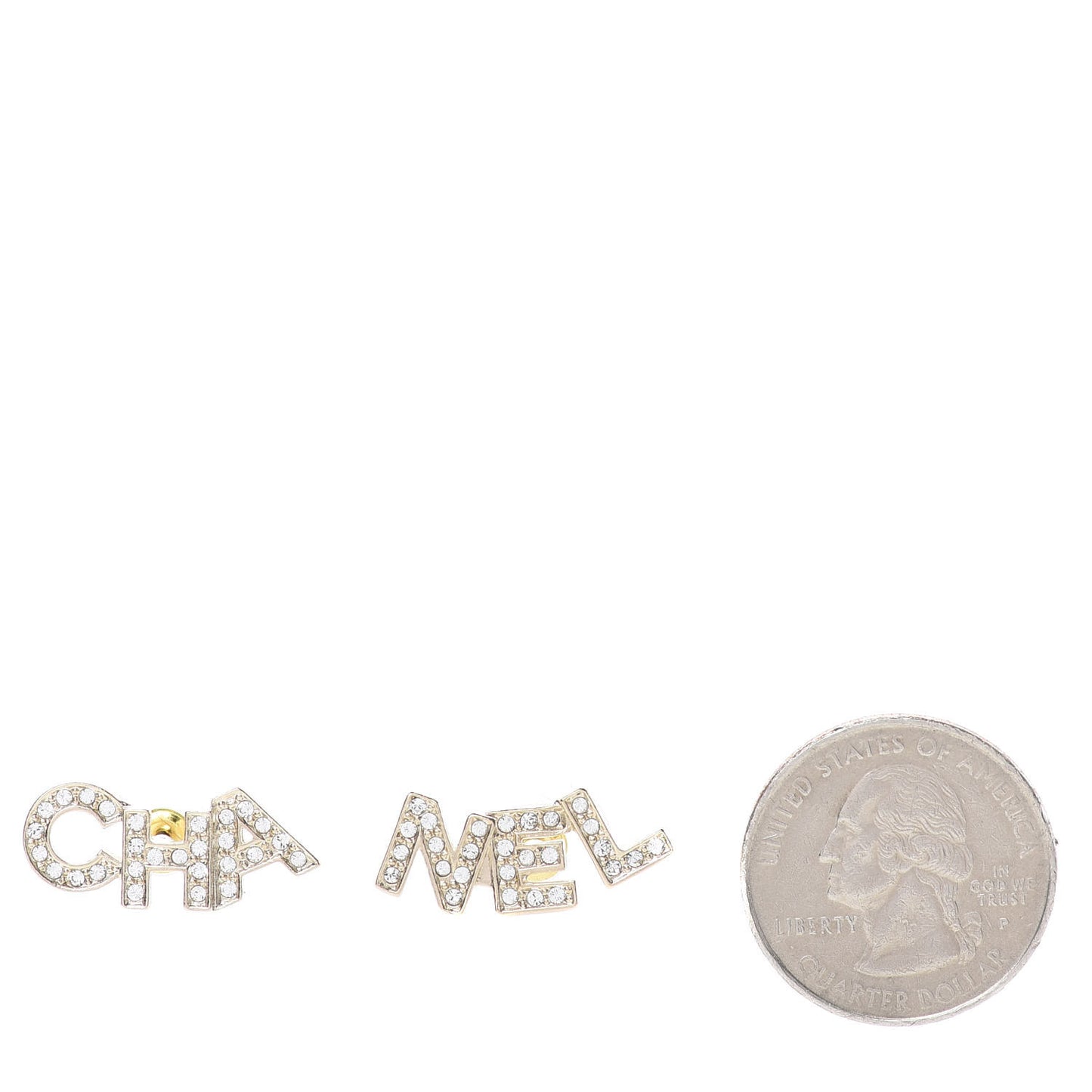 Crystal Pearl Signature Stud Earrings Gold