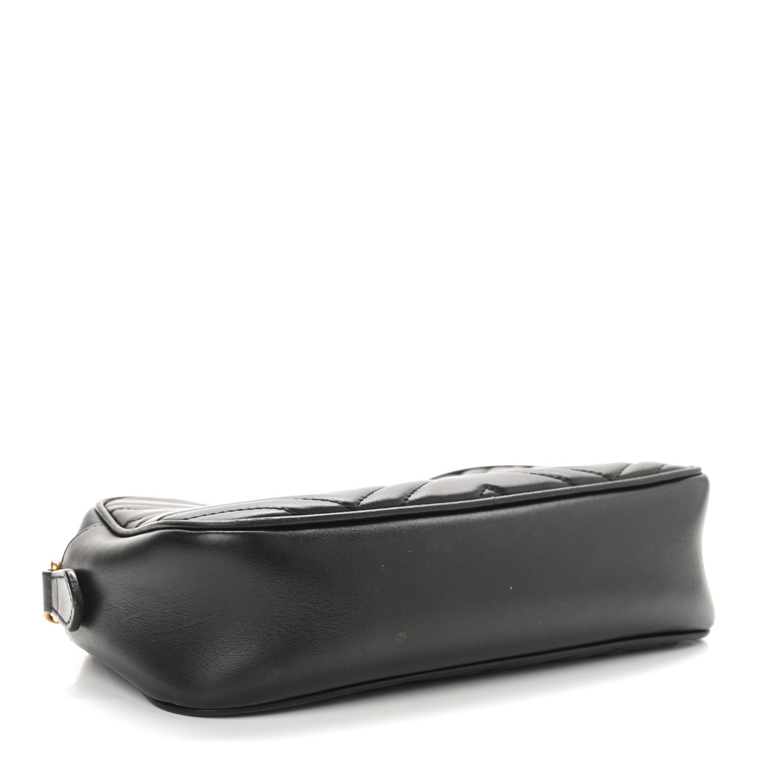 Gucci Calfskin Matelasse Small GG Marmont Chain Shoulder Bag Black 4 of 15