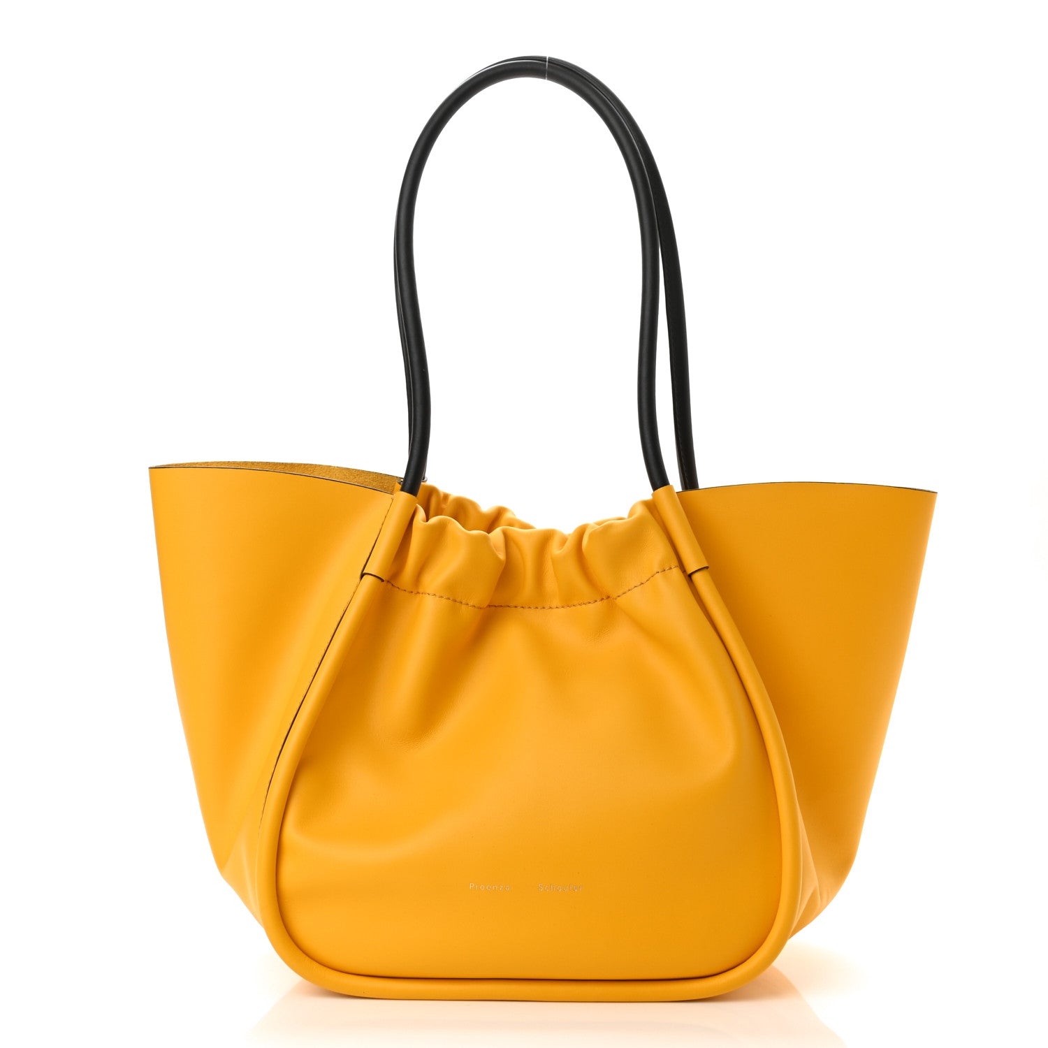 Proenza Schouler Calfskin Large Ruched Tote Yellow 2 of 10