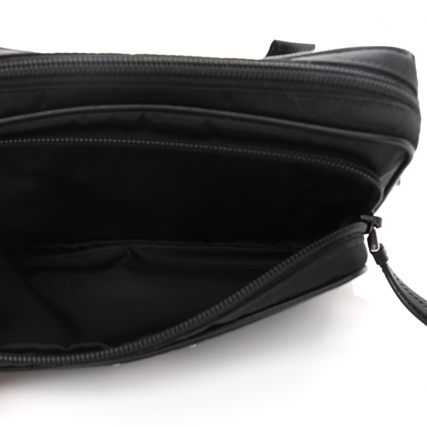 Tessuto Nylon Saffiano Belt Bag Black