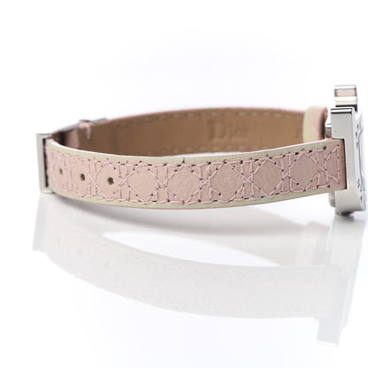 Christian Dior Stainless Steel Calfskin Diamond 22mm Lady D Quartz Watch 9 of 10