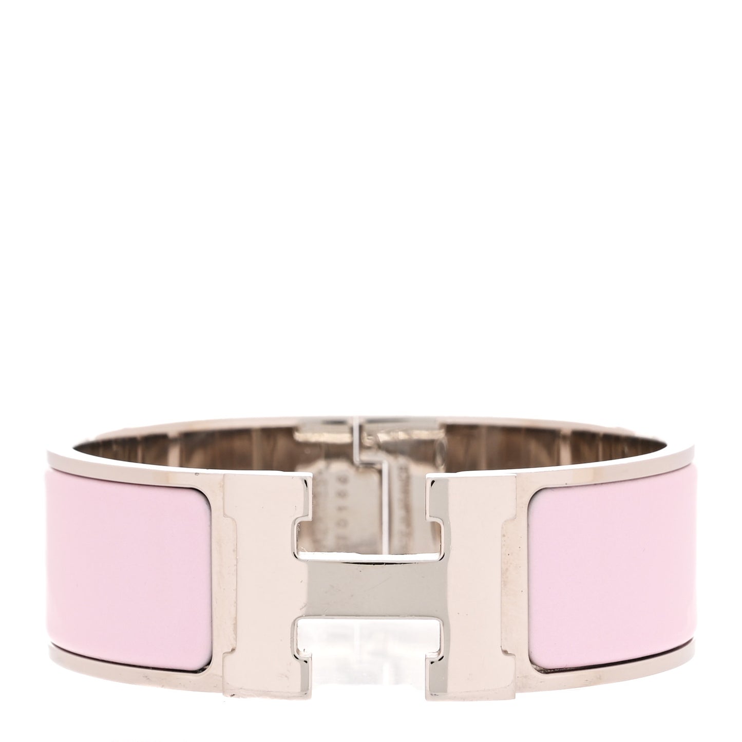 Enamel Wide Clic Clac H Bracelet PM Rose Dragee