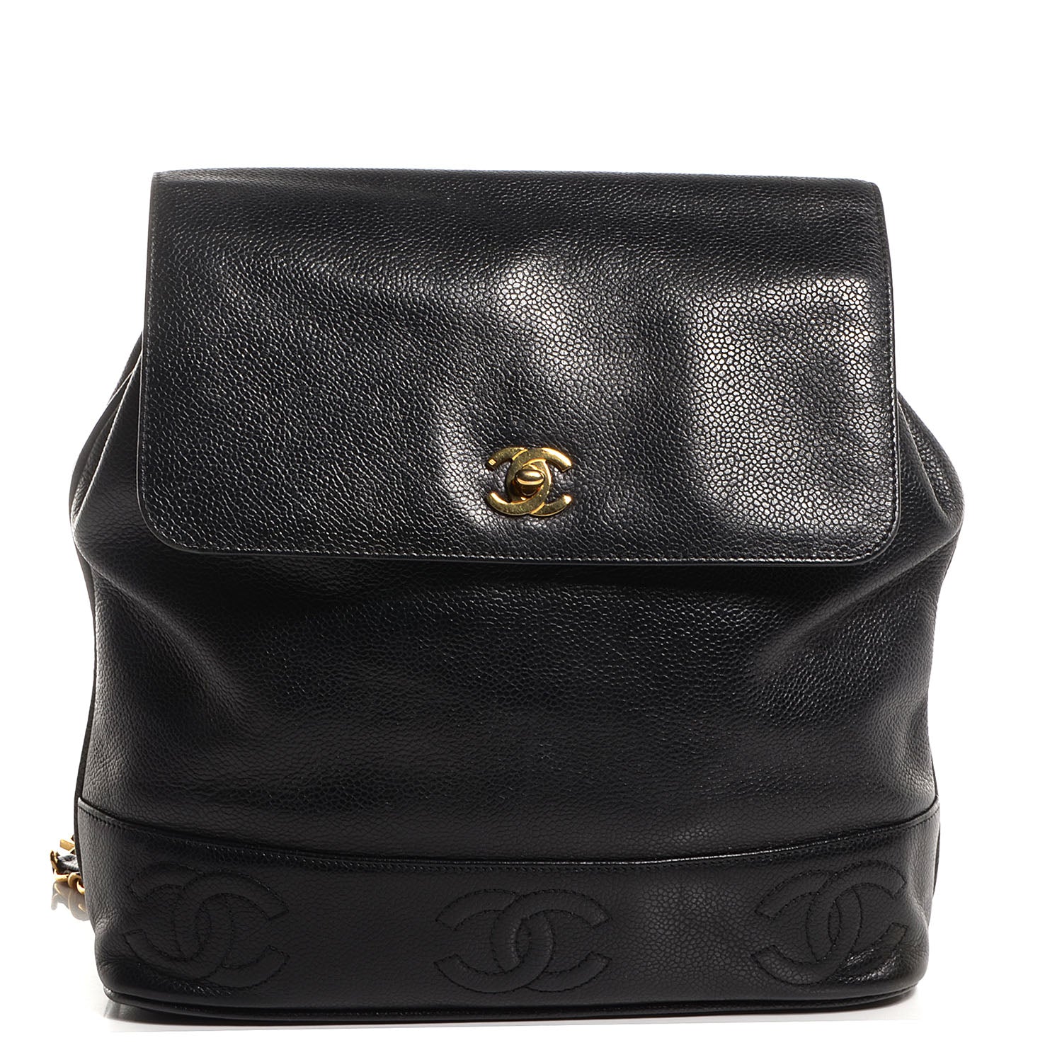 Chanel Caviar CC Backpack Black 1 of 8