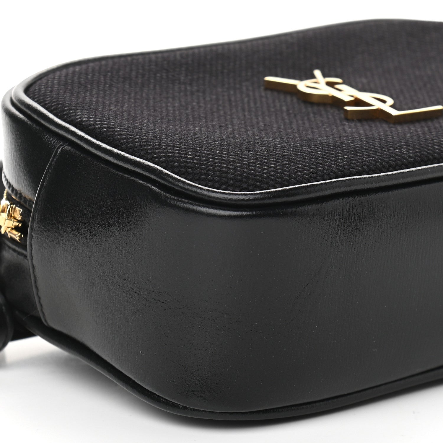 Saint Laurent Calfskin Canvas Monogram Lou Belt Bag Black 7 of 8