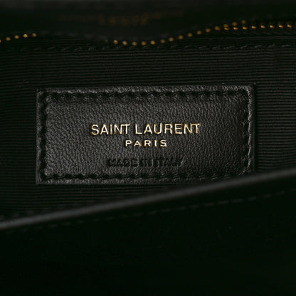 Saint Laurent Denim Y Quilted Monogram Toy Loulou Crossbody Bag Grey 6 of 8