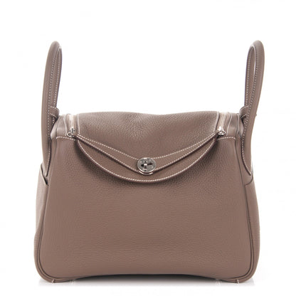 Hermes Taurillon Clemence Lindy 30 Etoupe 1 of 9