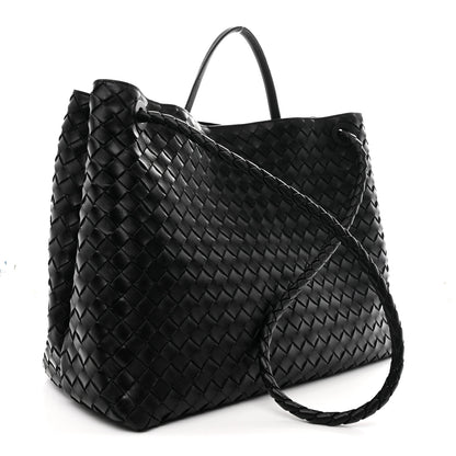 Bottega Veneta Nappa Intrecciato Large Andiamo Shoulder Bag Black 3 of 11