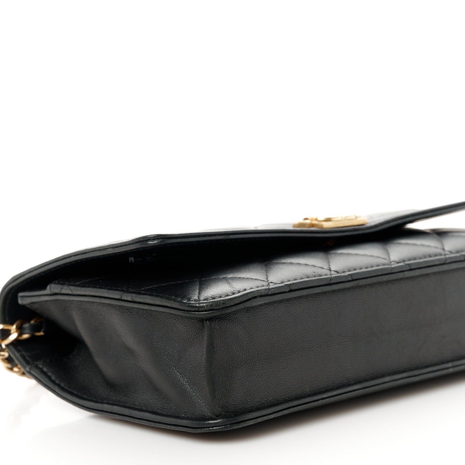 Chanel Lambskin Quilted Boy Wallet On Chain WOC Black 10 of 11